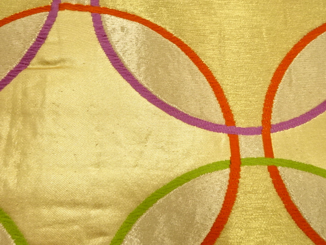 7282214: JAPANESE KIMONO / ANTIQUE FUKURO OBI / SILK / WOVEN